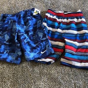 2 Pairs of New Nike Boys Swim Shorts Size XL